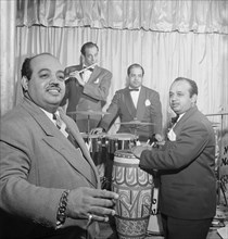 Portrait of Noro Morales, Ismael Morales, and Humberto López Morales, Glen Island Casino, N.Y., 1947 Creator: William Paul Gottlieb.