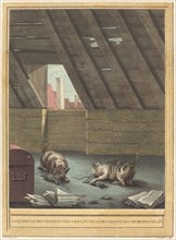 La querelle des chiens et des chats et celle des chats et des souris (The Quarrel of Cats...pub.1759 Creator: Johann Christoph Teucher.