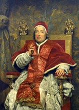 Portrait of the Pope Clement XIII (1693-1769), 1758. Creator: Mengs, Anton Raphael (1728-1779).