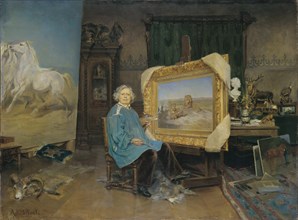 Rosa Bonheur in her studio, 1893. Creator: Achille-Fould, Georges (1868-1951).