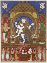 The cosmic dance of Shiva, 18th century. Creator: Indian Art.
