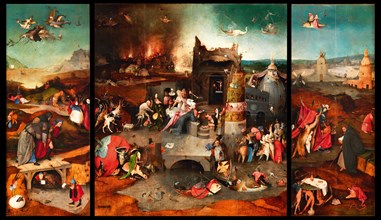 The Temptation of Saint Anthony (Triptych), c. 1500. Creator: Bosch, Hieronymus (c. 1450-1516).