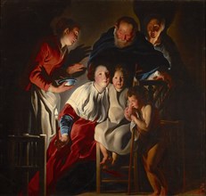 The Holy Family, 1625-1630. Creator: Jordaens, Jacob (1593-1678).