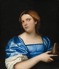 Portrait of a Young Woman as a Wise Virgin (Portrait of Vittoria Colonna), c. 1510. Creator: Piombo, Sebastiano, del (1485-1547).