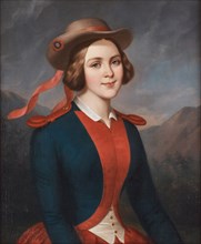Portrait of the Soprano Jenny Lind (1820-1887) as Marie in the opera "La fille du..., after 1844. Creator: Poyet, Léonard (1789-1873).