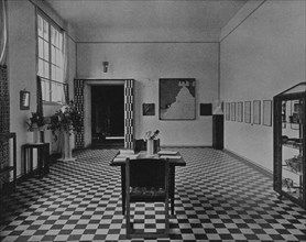 The exhibition room of the Wiener Werkstätte at the 1907 International Art Exhibition in...1907. Creator: Anonymous.