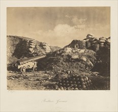 Gervais Battery. From: Souvenir de la Guerre de Crimee, 1855. Creator: Langlois, Jean-Charles (1789-1870).