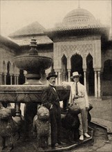 Manuel de Falla and Léonide Massine at Alhambra, Granada , 1919. Creator: Anonymous.