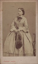 Portrait of the violinist and composer Teresa Milanollo (1827-1904), ca 1865. Creator: Disdéri, André Adolphe-Eugène (1819-1889).
