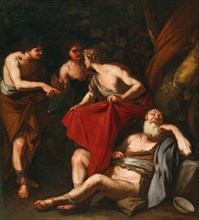 The Drunkenness of Noah, ca 1665. Creator: Giordano, Luca (1632-1705).