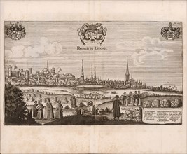 Panoramic view of Reval (Tallinn), Estonia (Illustration from Travels to the Great Duke of..., 1634. Creator: Anonymous.