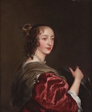 Portrait of Queen Henrietta Maria of France (1609-1669) as Saint Catherine, ca 1632. Creator: Dyck, Sir Anthony van (1599-1641).
