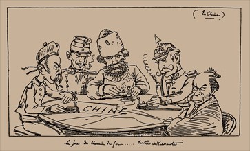 Chemin de fer (Railway) gambling game, 1898. Creator: Bigot, Georges (1860-1927).
