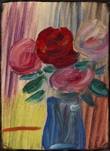 Still Life: Flowers in a Blue Vase, 1936. Creator: Javlensky, Alexei, von (1864-1941).