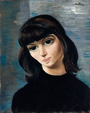 Jeune femme brune , c. 1940. Creator: Kisling, Moïse (1891-1953).