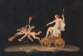 Union d'Amore (Venus on a carriage, drawn by putti), c. 1800. Creator: Maestri, Michelangelo (c. 1779-1812).