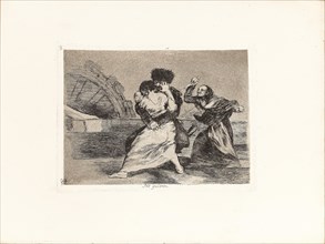Los Desastres de la Guerra (The Disasters of War), Plate 9: No quieren (They do not want to), 1810s. Creator: Goya, Francisco, de (1746-1828).