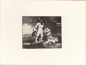 Los Desastres de la Guerra (The Disasters of War), Plate 15: Y no hai remedio..., 1810s. Creator: Goya, Francisco, de (1746-1828).