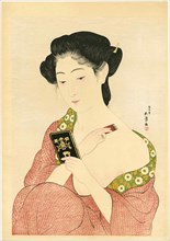 Woman applying makeup, 1918. Creator: Hashiguchi, Goyo (1881-1921).