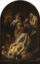 The Entombment of Christ, 1665. Creator: Jordaens, Jacob (1593-1678).