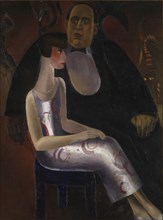 Paul-Gustave van Hecke and his Wife Norine De Schrijver, 1923. Creator: Van den Berghe, Frits (1883-1939).