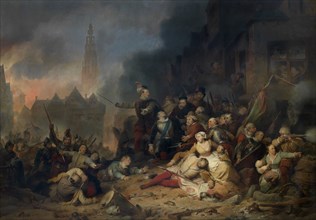 The Spanish Fury at Antwerp, 1837. Creator: Braekeleer, Ferdinand de, the Elder (1792-1883).