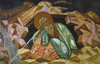 The Prophet Elijah , 1912. Creator: Boychuk, Mykhailo (1882-1937).