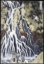 'Kirifuri No Taki Kurokami Yewa', painting from the series 'Waterfalls', 19th century. Creator: Hokusai, Katsushika (1760 - 1849).