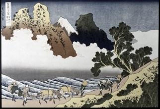'Minobe Gawa', painting from the series '36 Views of Mount Fuji', 1834. Creator: Hokusai, Katsushika (1760 - 1849).