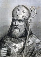 Boniface I, Saint. Roman pope (418 - 422), 15th century. Creator: Unknown.