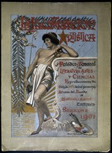 The Artistic Illustration, cover of the art magazine in its special issue XX anniversary, 1-1-1901. Creator: LLIMONA I BRUGUERA, Joan (1860 - 1926).