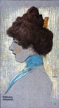 Bust of a woman, 1902. Creator: Kirchner, Raphael (1876-1917).