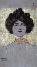 Bust of a Woman, 1902. Creator: Kirchner, Raphael (1876-1917).