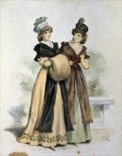 Female costumes from 1798. Creator: Planas, Eusebi (1833-1897).