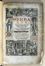 Cover of the book 'Herbarum vivae eicones ad nature imitationem' by Otto Brunfels, 1530. Creator: Brunfels, Otto (1488-1534).