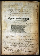 Cover of the work 'Opus praeclarum mel' by Bernardo Claraval Abad Listercieuse (1115 -1153), 1500. Creator: Claraval, Bernardo (1090-1153).