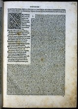 Page of the work 'Comedy, commentary by Cristoforo Landino', 1484. Creator: Dante Alighieri (1265-1321).