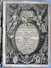 Cover of the work 'Soledades' (Solitudes) commented by Don Garcia de Salcedo, 1636. Creator: GONGORA, Luis de.