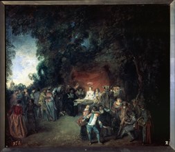 'Wedding Capitulations and Country Dance', 18th century. Creator: Watteau, Jean Antoine (1684 - 1721).