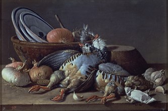 Hunting still life, 18th century. Creator: Melendez, Luis Egidio (1716-1780).