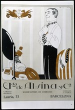 House Advertising Vda. de Alsina y Cia. de Barcelona, manufactures of ties, shirts, collars..., 1921 Creator: Roqueta Ramón (1888-1933).