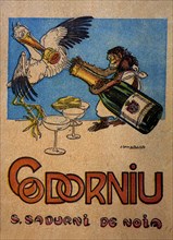 Advertising poster for the champagne of the 'Codorniu 'house, 1924.  Creator: Llaverias Labro, Joan (1865 - 1938).
