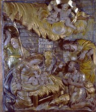 'Adoration of the Shepherds' of the Manresa Baroque School, 18th cent. Creator: Escuela Barroca Manresana.