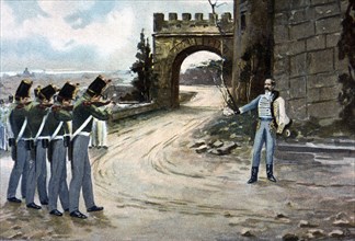 Execution on October 15, 1841 of General Diego de León for his pronouncement in Pamplona. Creator: Bejar Novella, Pablo (1869-1920).