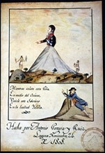 Patriotic drawing with allusions of loyalty to King Fernando VII, 1808. Creator: Pereira, Antonio.
