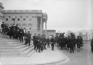 Admiral George Dewey, U.S.N. - Leaving Capitol, 1917. Creator: Harris & Ewing.