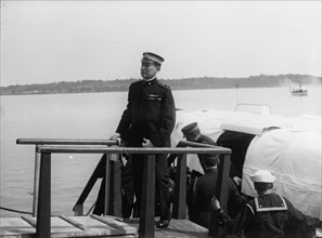 Italian Commission To U.S. - Marconi Leaving Boat, 1917. Creator: Harris & Ewing.