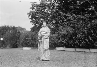 Mme. Tauchi Meura, Japanese Prima Donna, Singing at Sylvan Theatre, 1917. Creator: Harris & Ewing.