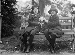 Dorothy Nagel, Daughter of Charles Nagel, left, with Beatrice Pitney, 1913. Creator: Harris & Ewing.