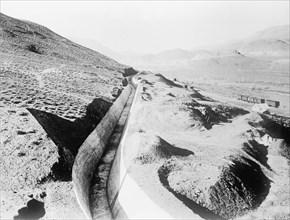 Bureau of Reclamation - Truckee-Carson Project, Nevada; Canal Carrying Truckee River To..., 1912. Creator: Harris & Ewing.